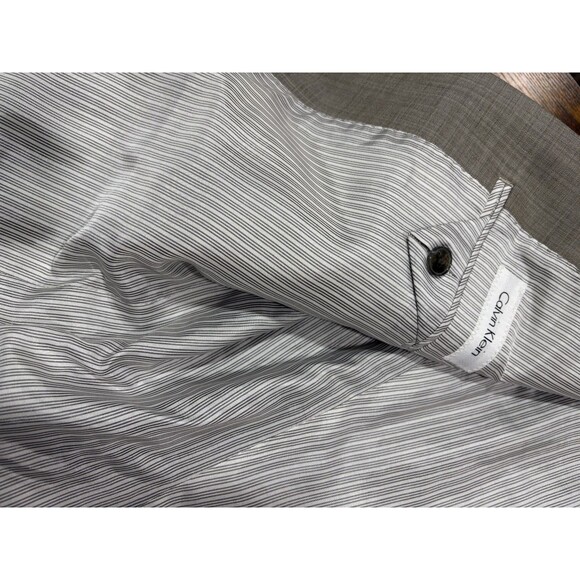 CALVIN KLEIN mens beige gray  100% WOOL sport coat  suit  jacket blazer 42 R - Picture 6 of 8